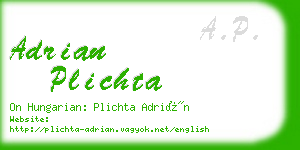 adrian plichta business card